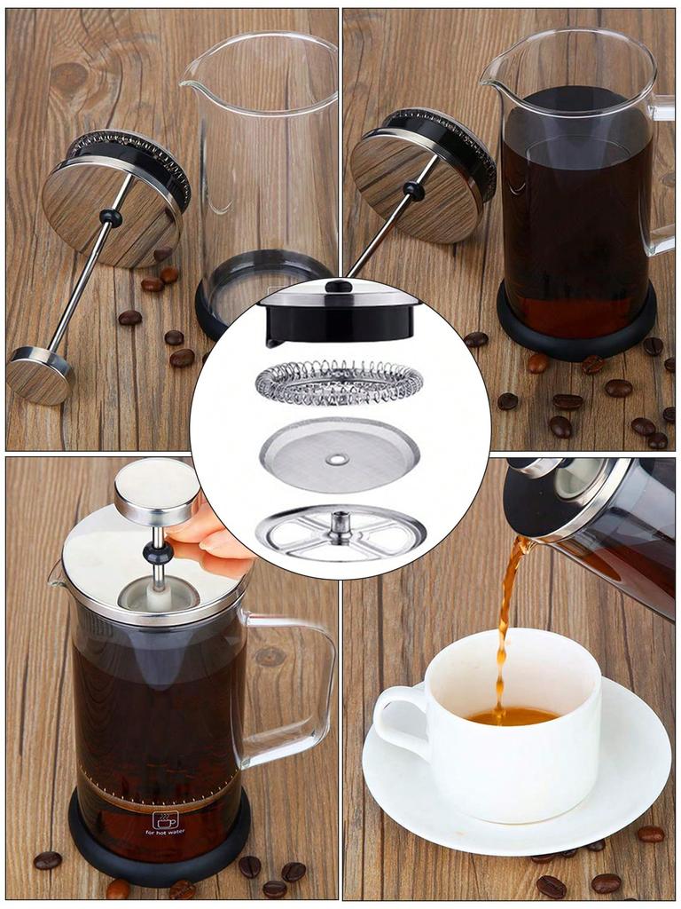 Сменный сетчатый фильтр для френч-пресса Leeseph, фильтры для кофе из нержавеющей стали, многоразовый сетчатый фильтр