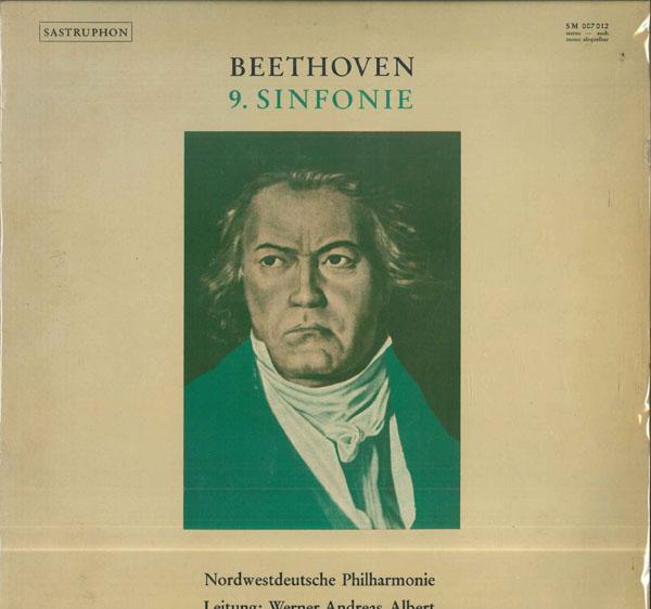 Виниловая пластинка WERNER ANDREAS ALBERT NORDWESTDEUT Бетховен Симфония №9 ре минор соч.12 SM007012 SASTRUPHON Германия Классика Б/у