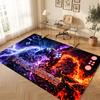 Game Controller Theme Crystal Velvet Floor Rug Personalized Custom Name Text Warm Carpet Home Decoration