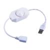LED Knob Dimmer Switch DC 5V USB Female To Male Extension Cord with Rotary ON OFF Controller White Black for LED Strips Lights