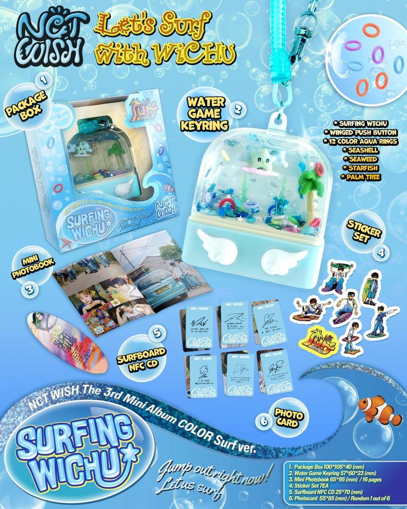 NCT WISH 3rd Mini Album COLOR [Surf Ver.] Smart Album