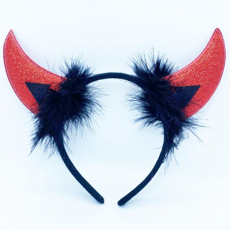Goth Devil Headband Horns Children Headbands Halloween Party Adults Decorations