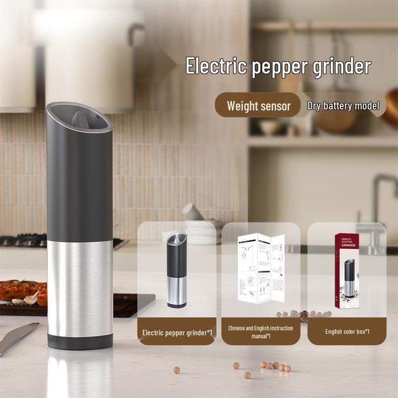 Gravity-Sensing Electric Pepper & Salt Grinder for Household Use