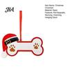 Durable Resin Holiday Ornament Christmas Ornament, Cute Cat Paw/Bone Shaped Xmas Tree Hanging Decoration Red Riding Hood Decor with Santa Hat