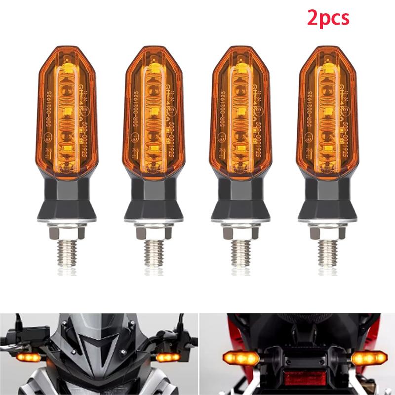 Светодиодные поворотники для мотоцикла 8 мм Мини мигающий свет для Honda CBR500R CBR650F CB500X CRF250L MSX125 12 В Мотоциклетный указатель