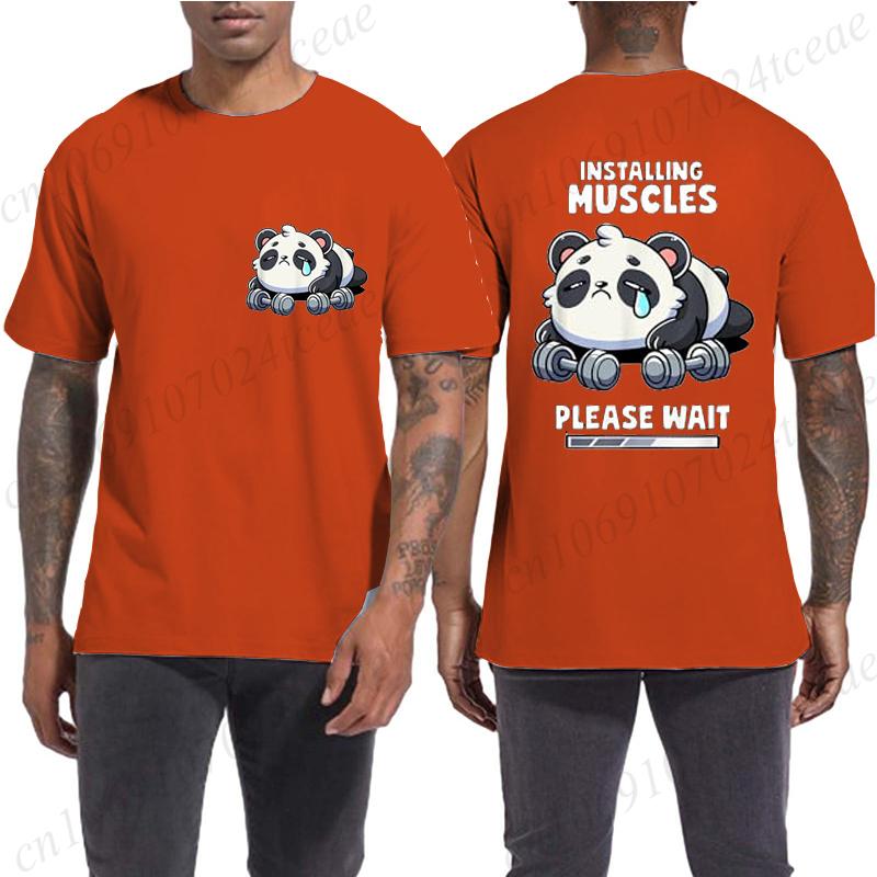 Смешная панда, тяжелая атлетика, приседания, цитата из спортзала, графический принт, футболки, мужские, женские, каваи, мем, футболки, мужские, повседневные, с коротким рукавом