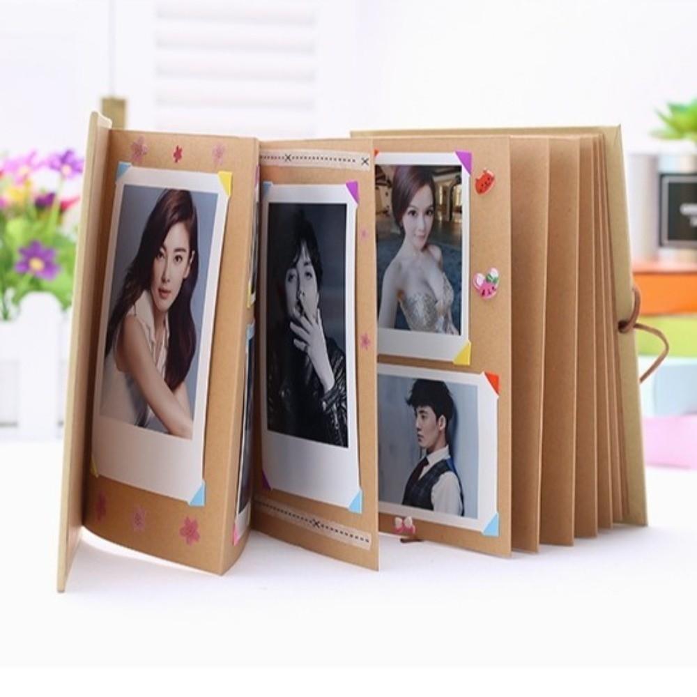 Adhesive Style Folding Photo Album Retro Diy Photo Album Accordion Photo Album Travel Journal