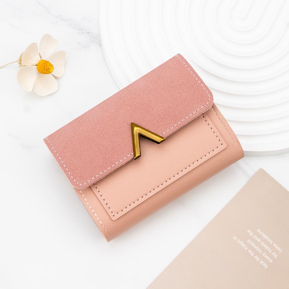 Женский короткий кошелек в корейском стиле: Кошелек для монет и держатель для карт большой вместимости