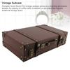 Wood Vintage Suitcase Brown Wooden Storage Box Multi-purpose Organizer  Home Organization