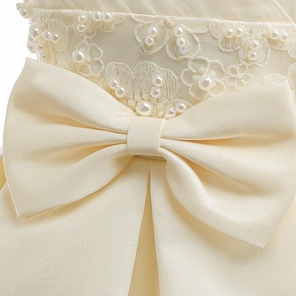 Праздничные платья для девочек 3-10 лет, белое свадебное платье для выпускного вечера с короткими рукавами для детей, детский костюм для торжественных мероприятий, одежда принцессы на день рождения