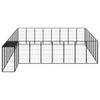 34 piece Dog Run Black 50x100cm Steel Powder coated