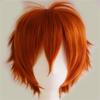 30cm Short Straight Cosplay Wig Anime Tilt Up Compatible Universal Omnipotent Heat Resistant Synthetic Hair Wigs + Wig Cap