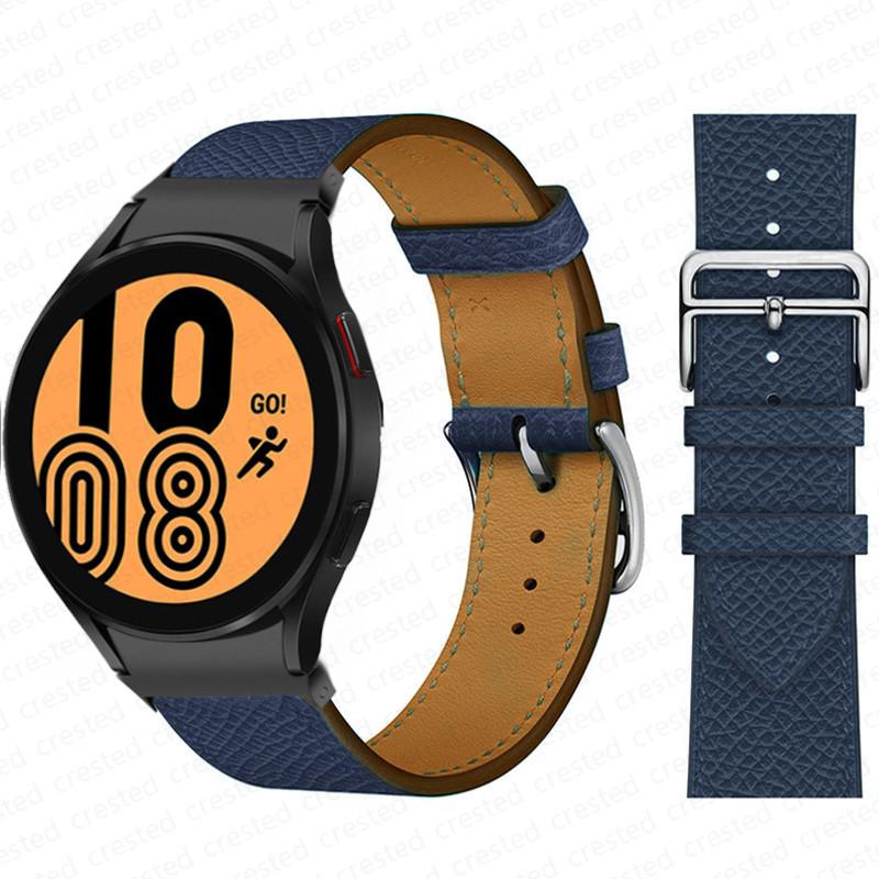 20mm Band For Samsung Galaxy Watch 6 4 classic/5 Pro 44mm 40mm 47mm 43mm 45 No Gaps Leather Bracelet Correa Galaxy Watch 6 Strap