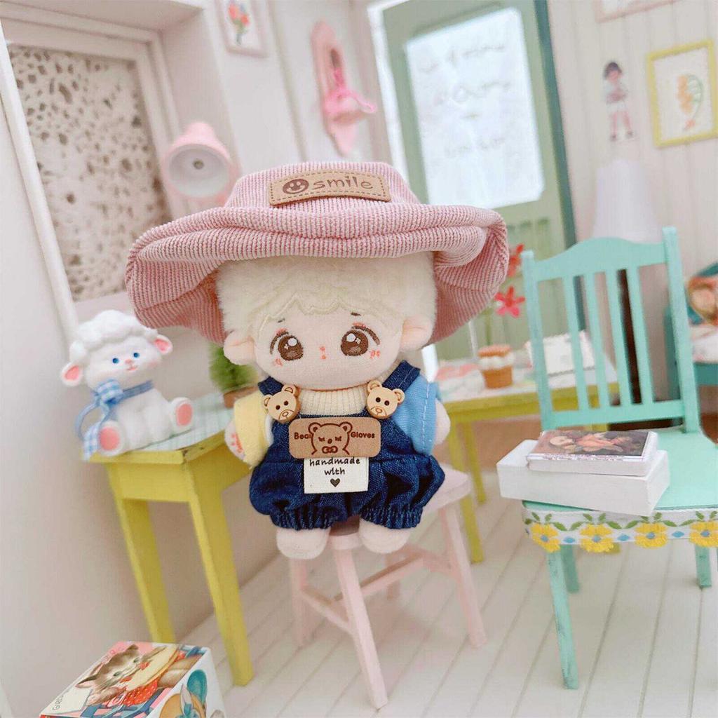 17cm Labubu Clothes Cute Mini Plush Doll's Outfit Accessories Flower Overalls Crawling Clothes for Labubu Dolls Children Gift