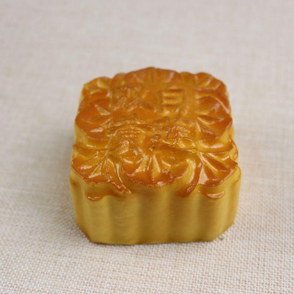 Square/Round Simulation Moon Cake PU Mid Autumn Window Food Decoration Moon Cake Mode  Store Window