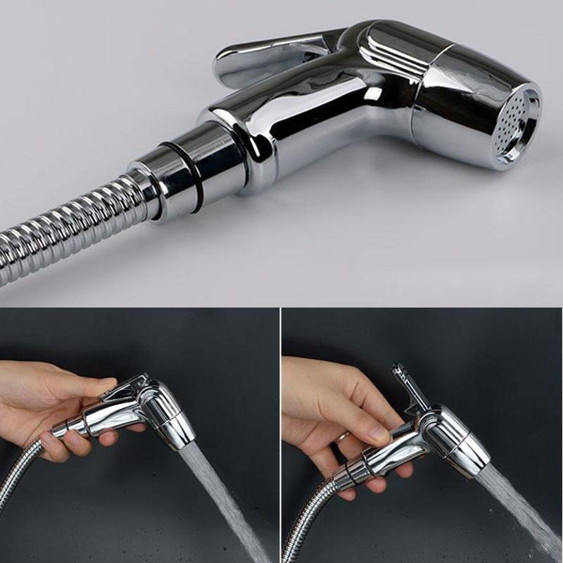 Protable ABS Plastic Toilet Sprayer Nozzle Shower Head White Black Hand Bathroom WC Bidet Faucet Spray Self Cleaning Pet Wash