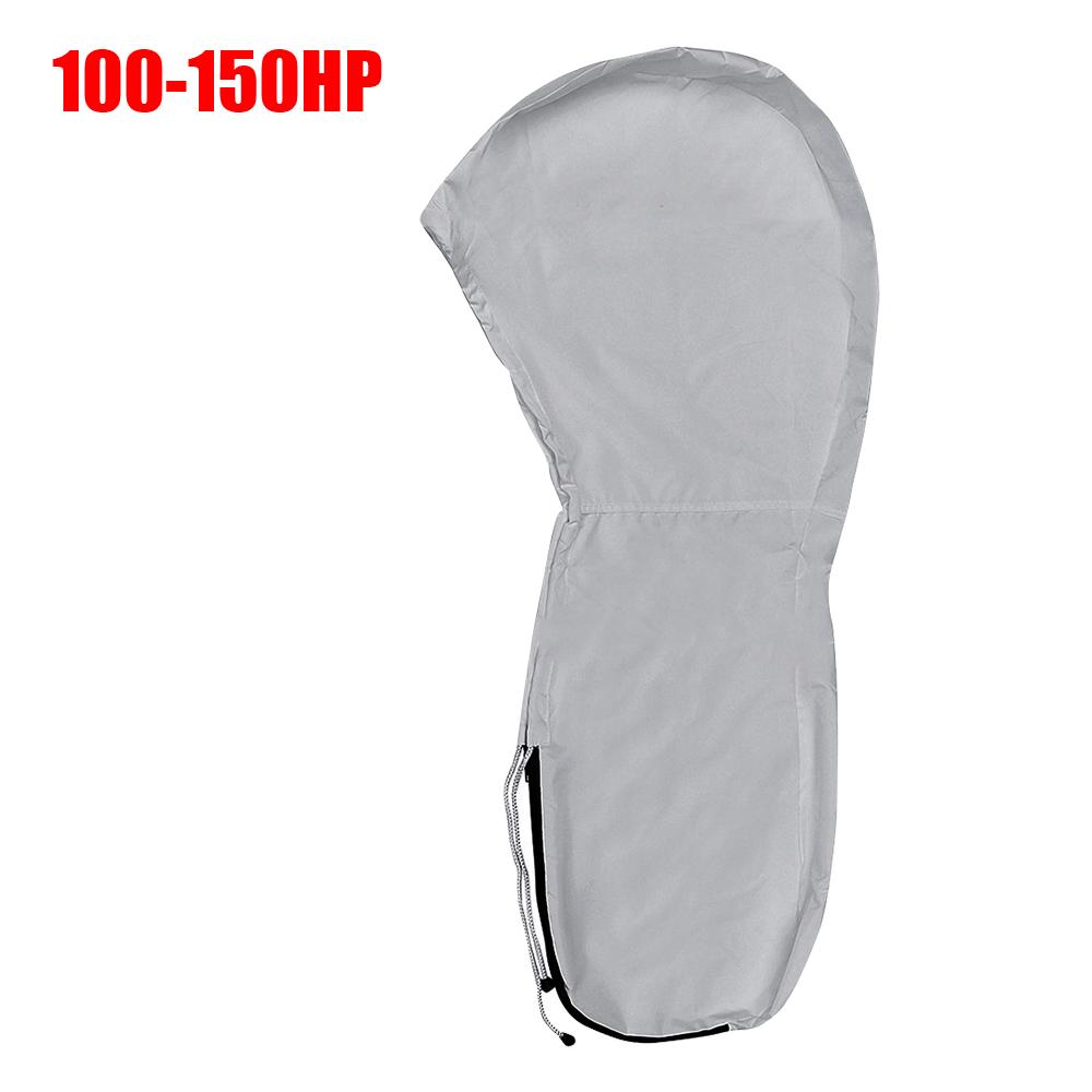 Чехлы для моторов тяжелых двигателей, протектор для лодки 420D, серый, 30-150 л.с., водонепроницаемый, полный, чехол для подвесного двигателя, солнцезащитный козырек, защита от царапин
