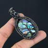 Tree Of Life Abalone Shell Gemstone Handmade Pure Copper Wire Wrap Amazing Jewelry Pendant