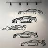 Металлическая настенная art-композиция «Гоночный автомобиль», 1 шт., Металлическая силуэт-фигура автомобиля, Металлический декор для помещений и улицы, для дома, патио, спальни, Уникальный подарок для автолюбителей, Настенный подвесной декор
