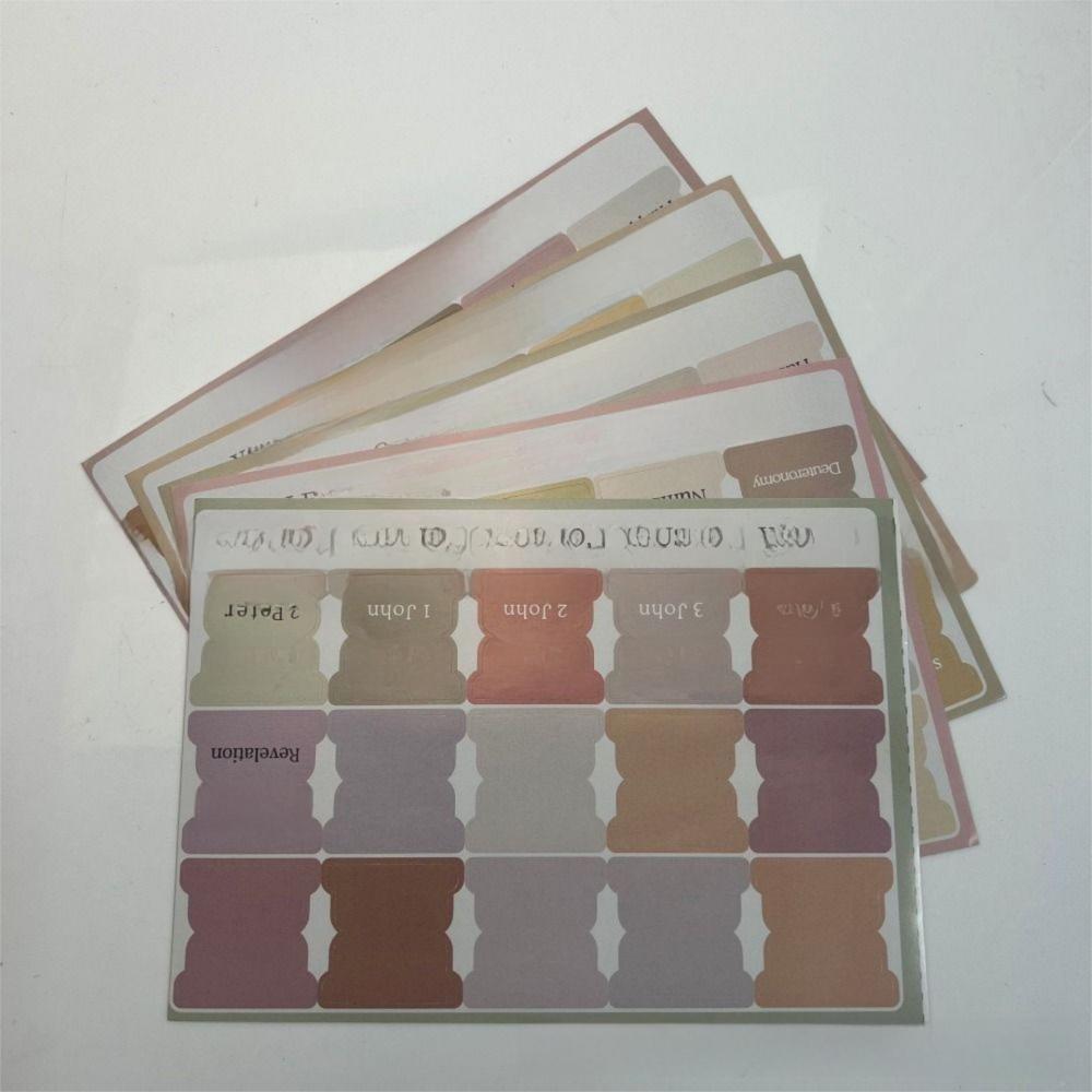120PCS Laminated Laminated Bible Tabs Colorful Scripture Organization Tabs Book Index