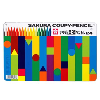 Sakura Crepas цветные карандаши Coupy консервированные 24 цвета 5 штук FY24(5)