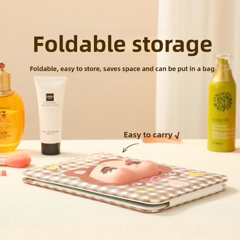 Складное зеркало для макияжа, настольное зеркало для макияжа, стоячее зеркало для переодевания для студенческого общежития, портативное складное зеркало с откидной крышкой