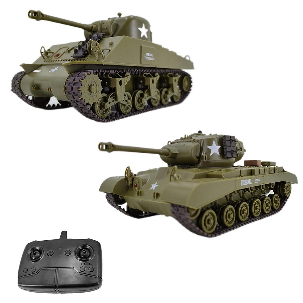 2pcs 2.4Ghz Remote Control Military Truck Remote Control Tank Remote-controlled Tank Vehicle with