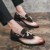 Dress Shoes Man Brogues Leather Loafers Men Designer Male Tassel Formal Mens Shoes Fashion Wedding Moccasins Shoes for Men