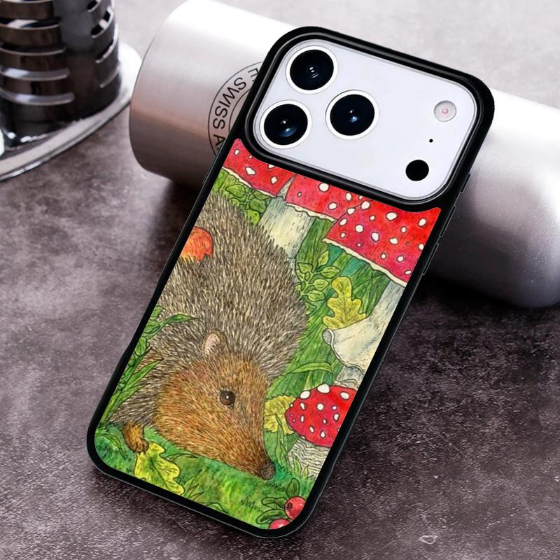 Чехол для телефона «Ёжик в лесу» для iPhone 17 16 15 Pro Max Air 14 13 12 11 Plus Ударопрочный чехол
