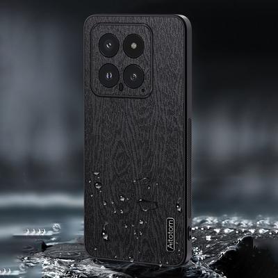 Для Xiaomi 14 Чехол для мобильного телефона Устойчивый к царапинам Задняя крышка с текстурой дерева