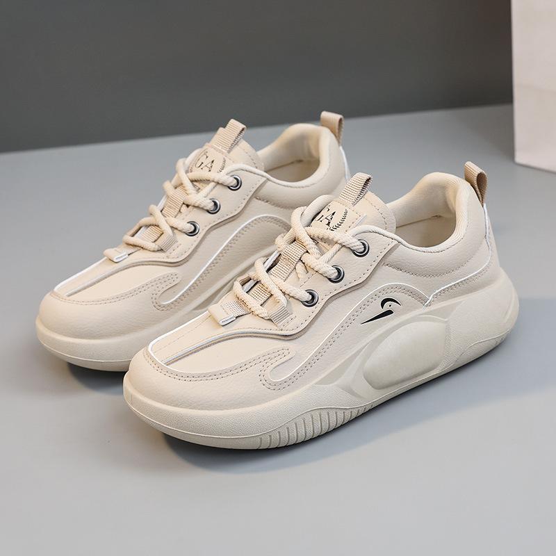 Q222 New White Shoes Women's Shoes Solid Color Summer Breathable Increased Platform Sports Casual Shoes Board Shoes All-Matching