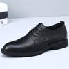 Мужская обувь с перфорацией, кожаная, дышащая, корейская версия деловой кожаной обуви, молодежная, удобная, весенне-летняя, с мягким верхом, формальная кожаная обувь
