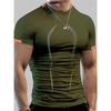 Летняя мужская спортивная тренировочная дышащая одежда с короткими рукавами, быстросохнущая мужская спортивная мода, футболка с короткими рукавами