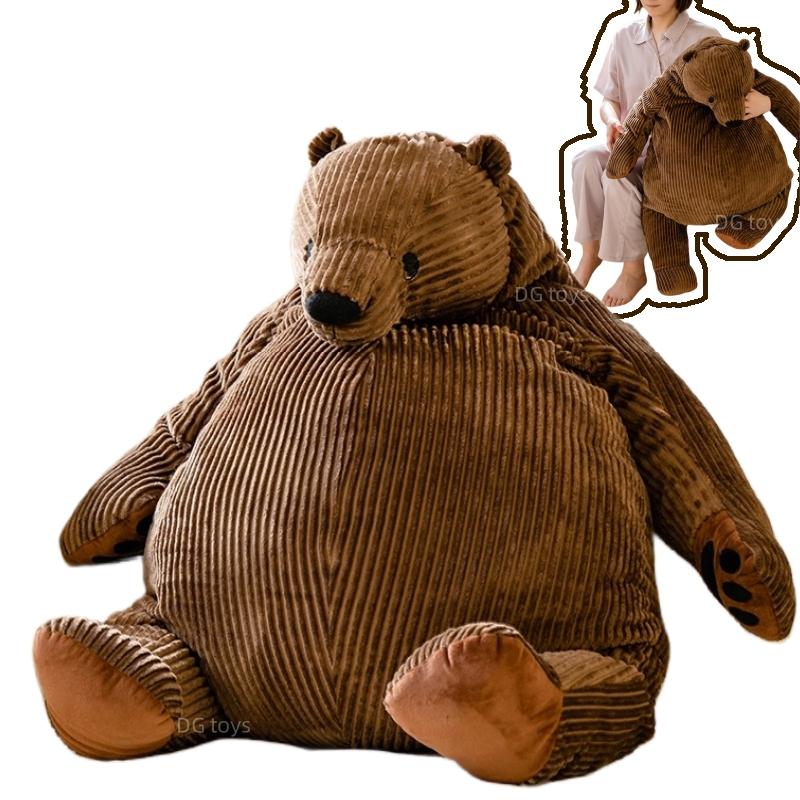 100Cm Giant Simulation Brown Bear Plush Toys Stuffed Animals Plushies Lifelike Bear Soft Kids Toys Gifts Anime Home Room Decor