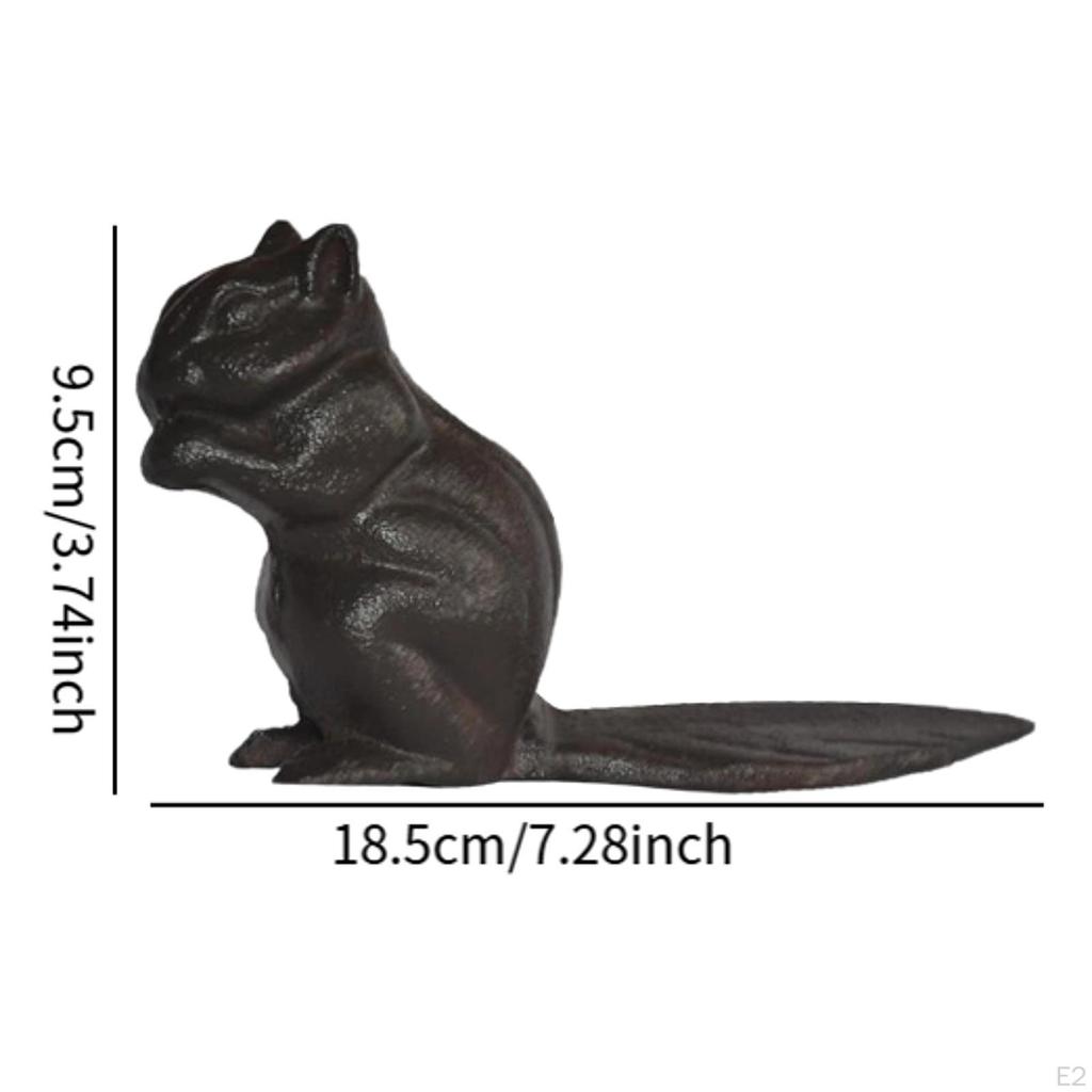 Чугунный дверной стопор Статуэтка белки Дверной упор Клин для ворот Прочный Офисное украшение Сверхпрочный