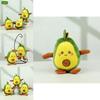 Sweet Four-inch Avocado Plush Keychain Fluffy Backpack Pendant For Childrens Gifts