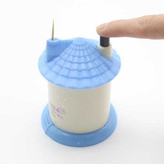House Shaped Automatic Toothpick Box Holder Container Dispenser Home Decoration