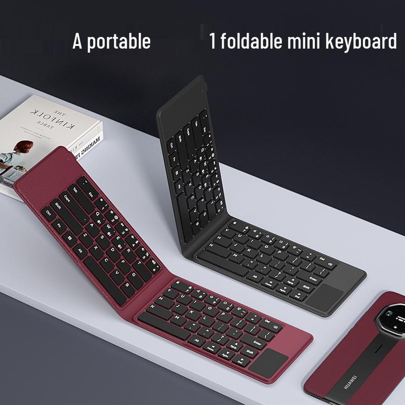 Мини-портативная складная Bluetooth-клавиатура: Совместимо с планшетом, телефоном, ноутбуком