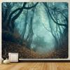 Тихий туман, лес, украшение для дома, гобелен, фантазийная сцена, богемное украшение для спальни, стены, фон, тканевый гобелен
