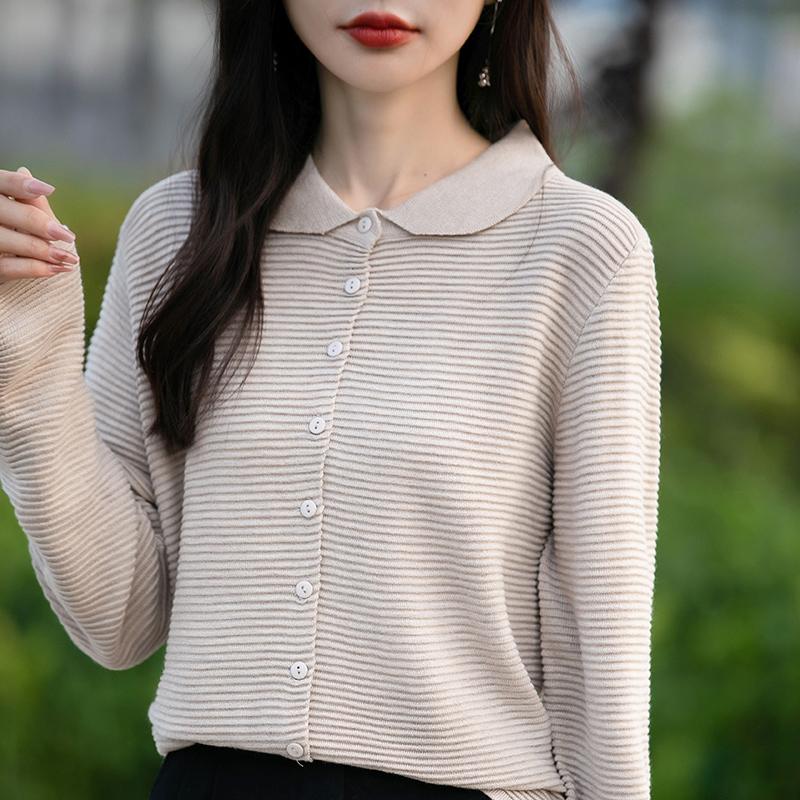 Женский легкий кардиган из 50% шерсти и 50% шелка Mulberry — универсальный трикотаж на все 4 сезона для комфорта и стиля в любое время года