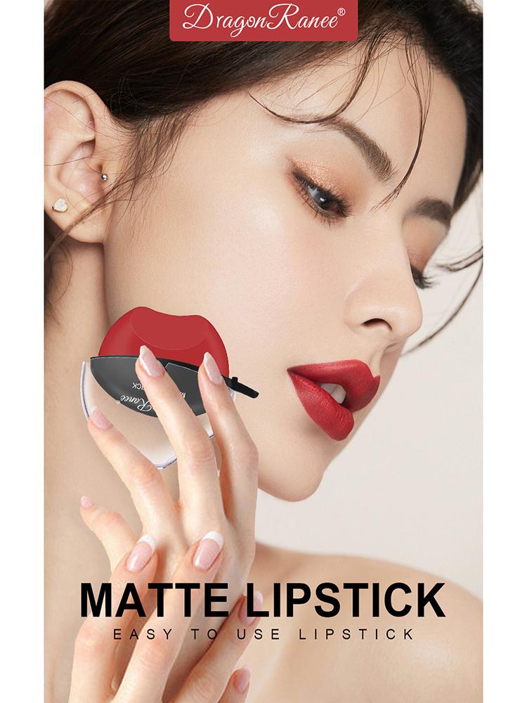 Zipped Lip Lipstick Lazy Lip Shape Lipstick Does Not Fade Mist Face Makeup Matte Velvet Lipstick Big Red Lipstick