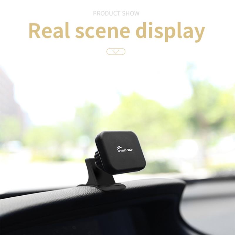 SUMI-TAP Square Arc Base Universal Car Phone Holder 360 Degree Rotatable Magnetic Mobile Phone Stand Mount
