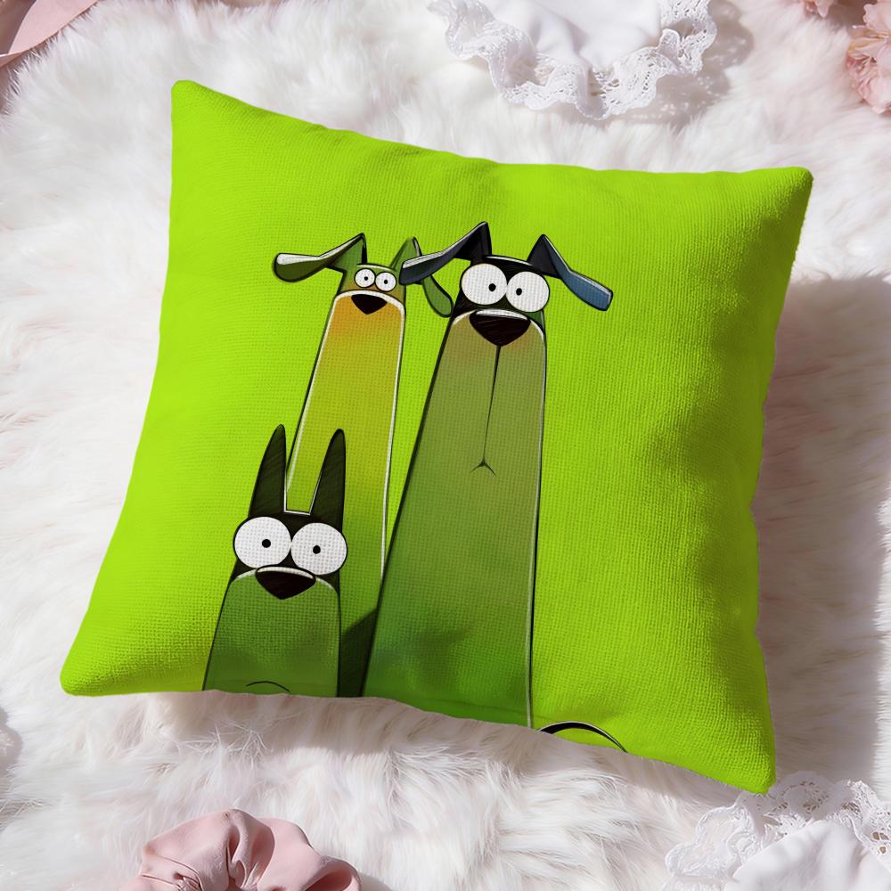 Мультяшная наволочка для подушки с доберманом Премиальный комфорт Двусторонняя наволочка - Дизайн "Два в одном" для любой комнаты и салона автомобиля