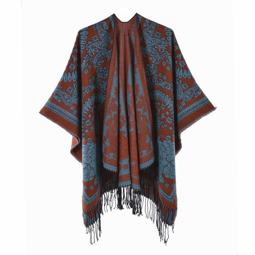 Stylish Ethnic-Style Warm Shawl: Perfect for Travel In Yunnan & Tibet, Summer Imitation Cashmere Scarf for Women