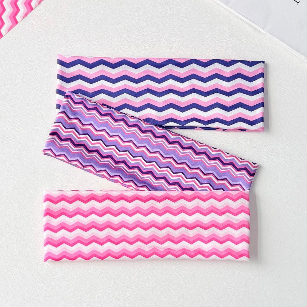 Wavy Stripe Makeup Headband Elastic Sport Hairband Fashion Yoga Headband Daily Use