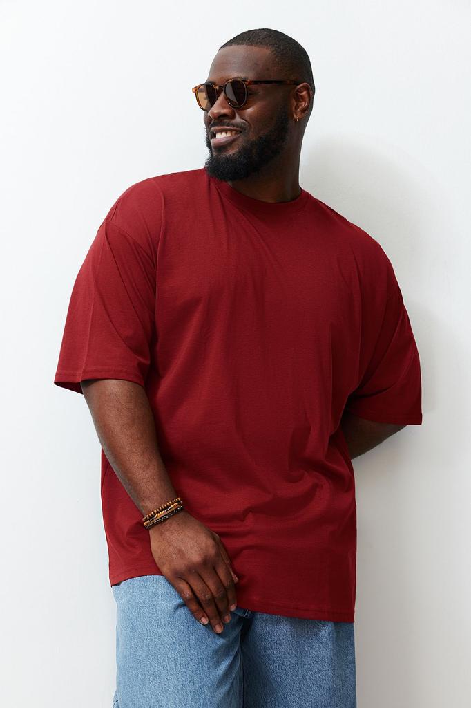 Men's Style Plus Size Plus Size White Oversize Comfortable Basic 100% Cotton T-Shirt