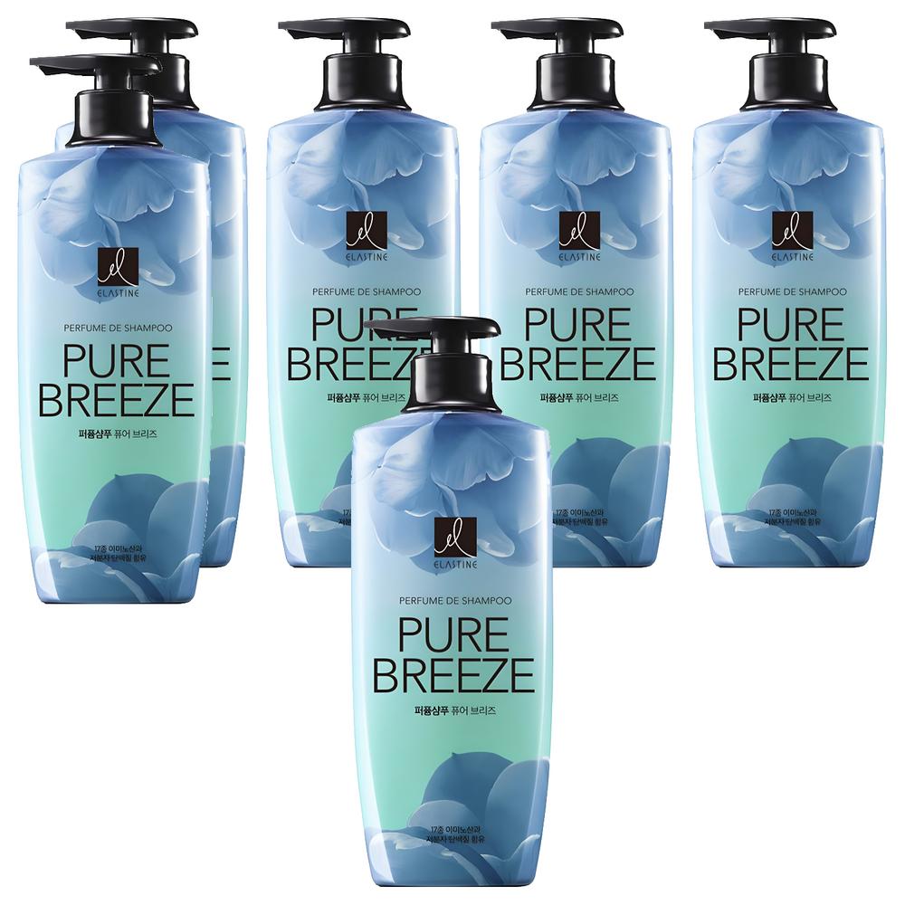 Шампунь-парфюм Elastine Pure Breeze с ароматом Розы и Пиона 600 мл 6 шт.