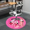 1pc Courage Dog Office Round Area Rug, Under Office Chairs Bedroom Living Room Home Decor, Room Deco