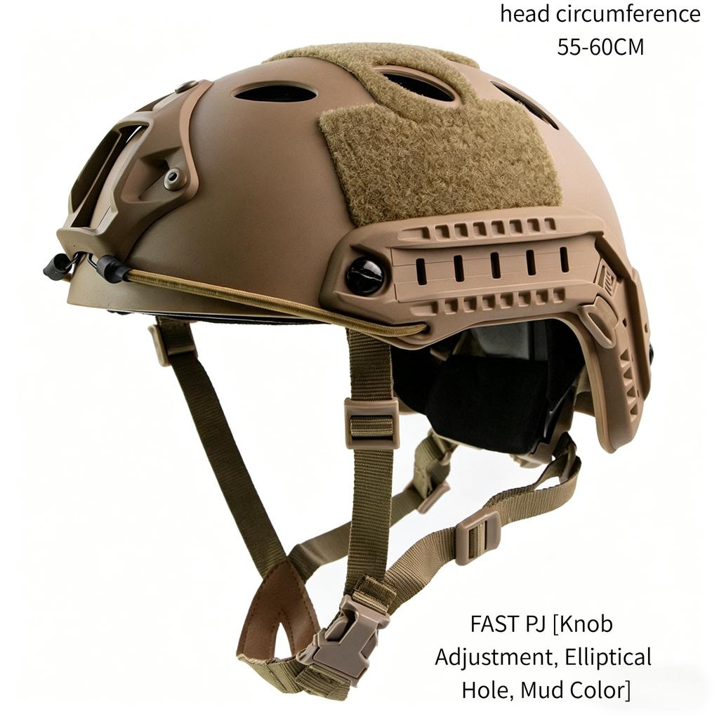 Fast Tactical Helmet, ABS Shell, Adjustable Suspension, 55-60cm Head Circumference, for CS Airsoft, Outdoor Training, Paintball & Cycling