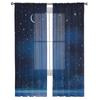 Звездное небо Луна Звезды Красивые Деревья Тюлевые Шторы для Украшения Гостиной Шифон Полупрозрачная Вуаль Кухонная Спальная Штора